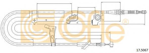 COFLE 175067 Трос, стояночная тормозная система