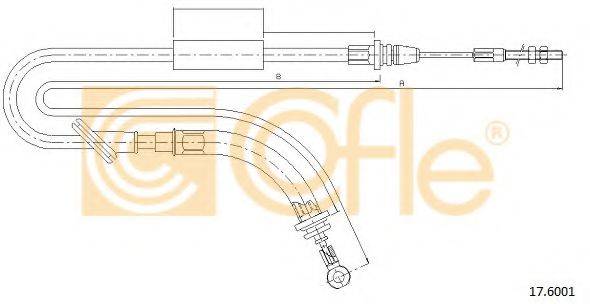 COFLE 176001 Трос, стояночная тормозная система