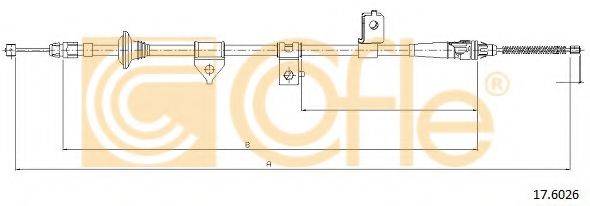 Трос, стояночная тормозная система COFLE 17.6026