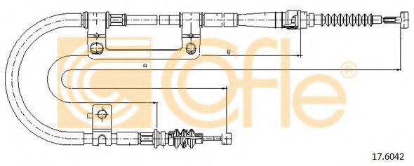 Трос, стояночная тормозная система COFLE 17.6042