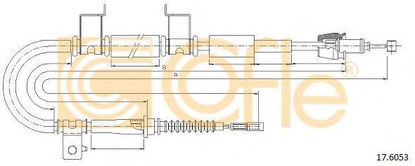 COFLE 176053 Трос, стояночная тормозная система