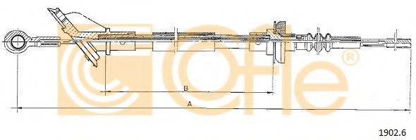 Трос, управление сцеплением COFLE 1902.6