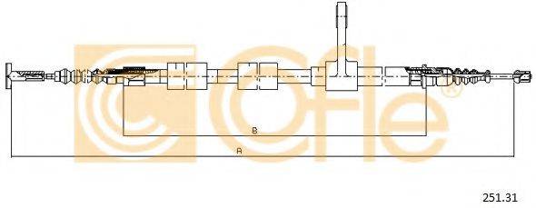 Трос, стояночная тормозная система COFLE 251.31