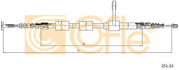 Трос, стояночная тормозная система COFLE 251.33