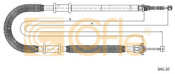 Трос, стояночная тормозная система COFLE 641.10