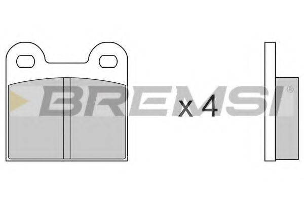 Комплект тормозных колодок, дисковый тормоз BREMSI BP2010
