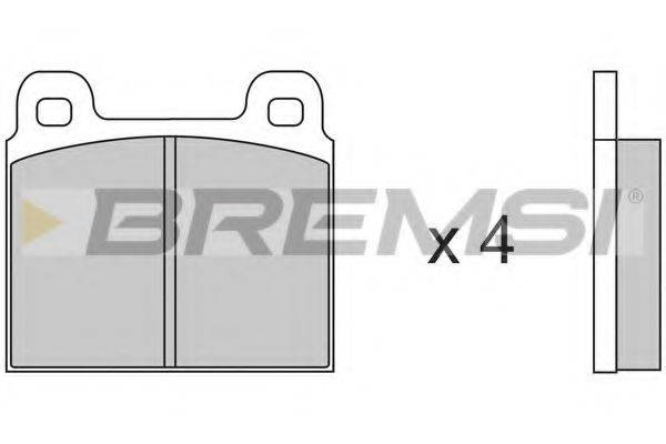 Комплект тормозных колодок, дисковый тормоз BREMSI BP2011