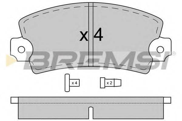 Комплект тормозных колодок, дисковый тормоз BREMSI BP2018