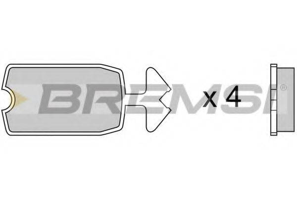 BREMSI BP2039 Комплект тормозных колодок, дисковый тормоз