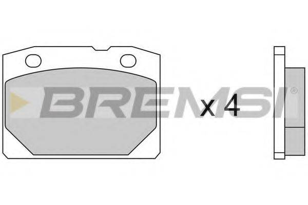 BREMSI BP2065 Комплект тормозных колодок, дисковый тормоз