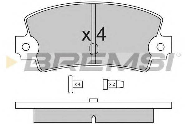 Комплект тормозных колодок, дисковый тормоз BREMSI BP2114