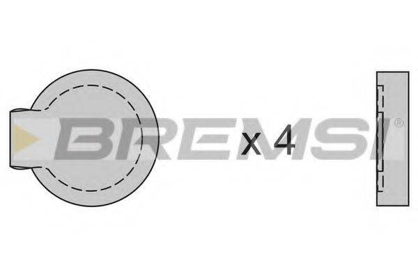 Комплект тормозных колодок, дисковый тормоз BREMSI BP2122