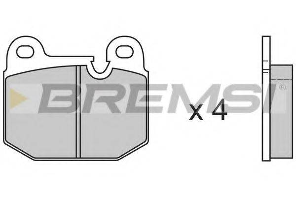 Комплект тормозных колодок, дисковый тормоз BREMSI BP2144
