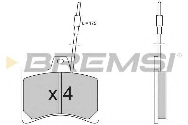 BREMSI BP2148 Комплект тормозных колодок, дисковый тормоз