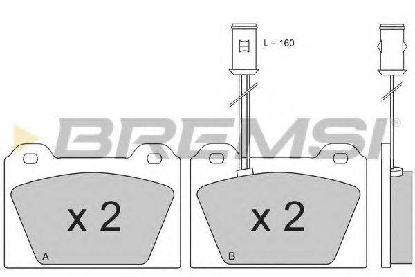 BREMSI BP2164 Комплект тормозных колодок, дисковый тормоз
