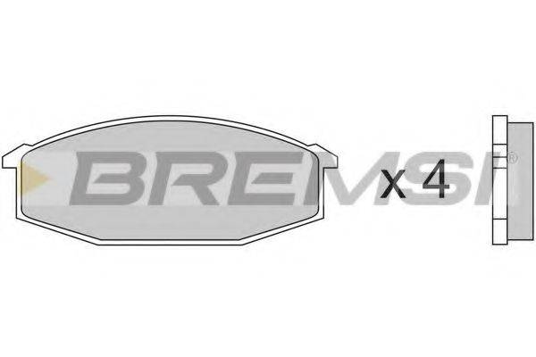 Комплект тормозных колодок, дисковый тормоз BREMSI BP2180