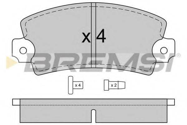 Комплект тормозных колодок, дисковый тормоз BREMSI BP2220