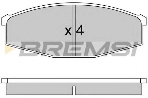 Комплект тормозных колодок, дисковый тормоз BREMSI BP2234