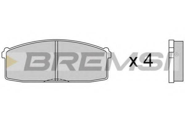 Комплект тормозных колодок, дисковый тормоз BREMSI BP2237