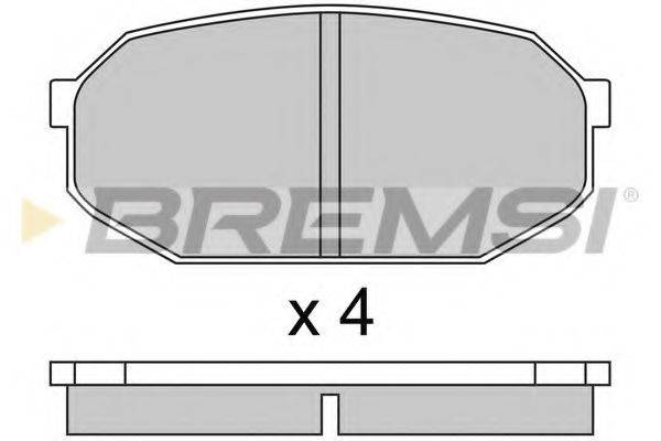 BREMSI BP2249 Комплект тормозных колодок, дисковый тормоз