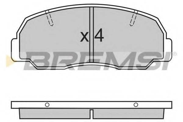 Комплект тормозных колодок, дисковый тормоз BREMSI BP2297