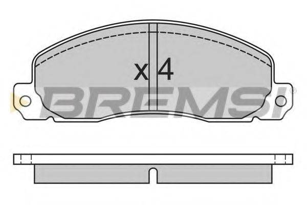 BREMSI BP2312 Комплект тормозных колодок, дисковый тормоз