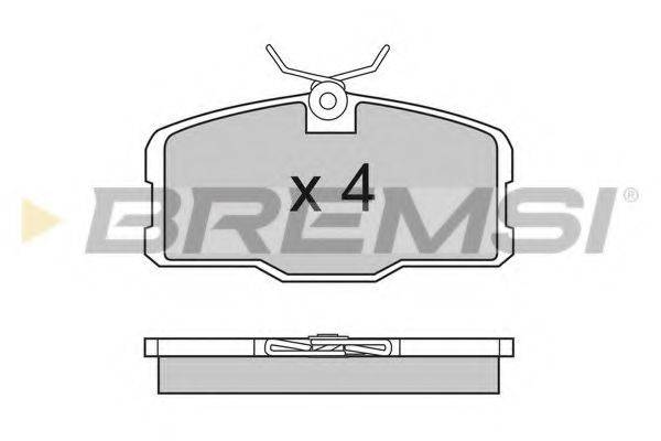 Комплект тормозных колодок, дисковый тормоз BREMSI BP2317