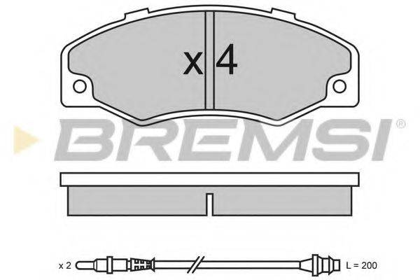 Комплект тормозных колодок, дисковый тормоз BREMSI BP2320