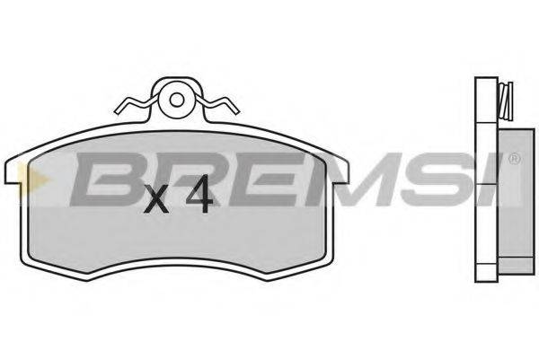 Комплект тормозных колодок, дисковый тормоз BREMSI BP2333