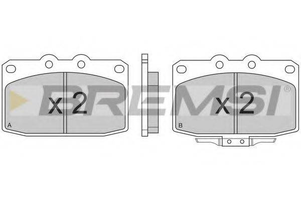 Комплект тормозных колодок, дисковый тормоз BREMSI BP2369