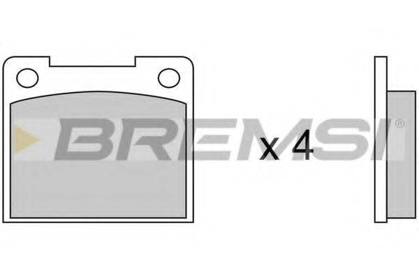 Комплект тормозных колодок, дисковый тормоз BREMSI BP2390