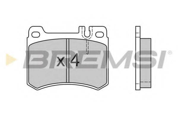 Комплект тормозных колодок, дисковый тормоз BREMSI BP2410