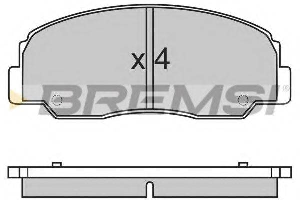 Комплект тормозных колодок, дисковый тормоз BREMSI BP2461