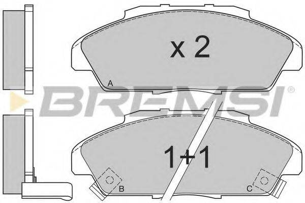 BREMSI BP2519 Комплект тормозных колодок, дисковый тормоз