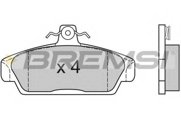 Комплект тормозных колодок, дисковый тормоз BREMSI BP2529