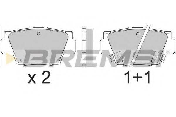 BREMSI BP2545 Комплект тормозных колодок, дисковый тормоз