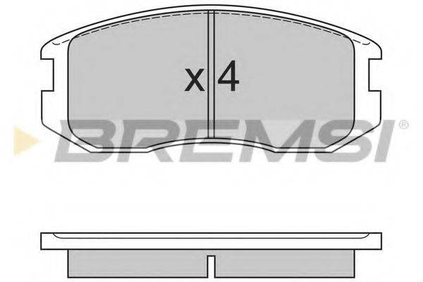 BREMSI BP2558 Комплект тормозных колодок, дисковый тормоз
