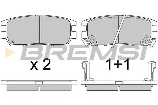 BREMSI BP2574 Комплект тормозных колодок, дисковый тормоз