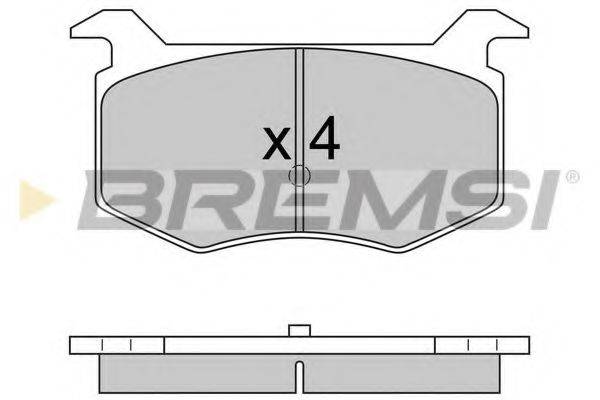 Комплект тормозных колодок, дисковый тормоз BREMSI BP2576
