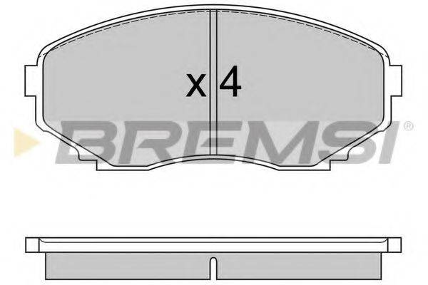Комплект тормозных колодок, дисковый тормоз BREMSI BP2578
