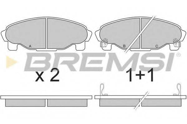 BREMSI BP2601 Комплект тормозных колодок, дисковый тормоз