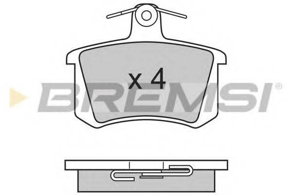 Комплект тормозных колодок, дисковый тормоз BREMSI BP2612
