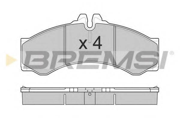Комплект тормозных колодок, дисковый тормоз BREMSI BP2681