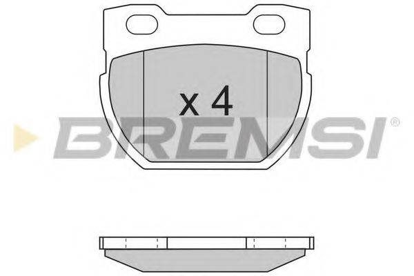 Комплект тормозных колодок, дисковый тормоз BREMSI BP2716