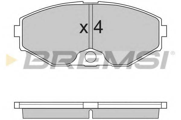 Комплект тормозных колодок, дисковый тормоз BREMSI BP2722