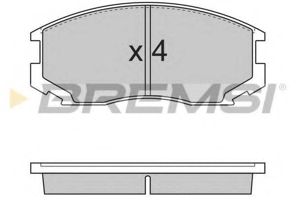 Комплект тормозных колодок, дисковый тормоз BREMSI BP2732