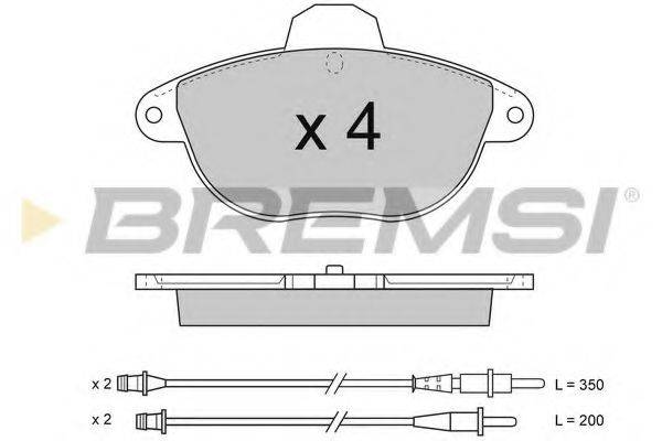 BREMSI BP2737 Комплект тормозных колодок, дисковый тормоз