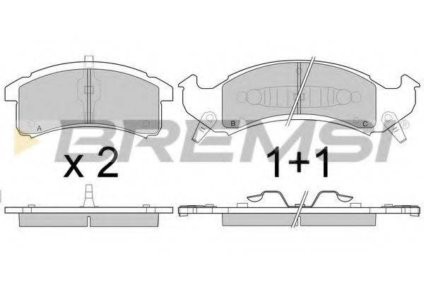 Комплект тормозных колодок, дисковый тормоз BREMSI BP2789