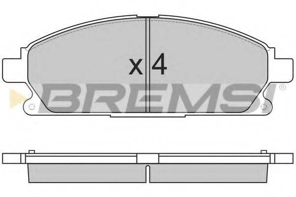 BREMSI BP2857 Комплект тормозных колодок, дисковый тормоз