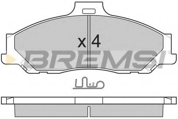 Комплект тормозных колодок, дисковый тормоз BREMSI BP2905